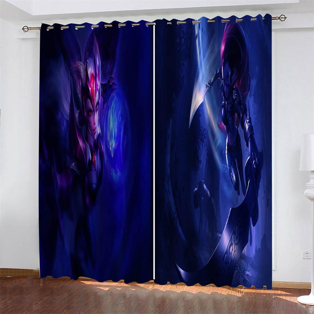 Cheap Azure Cosmic Planet Starry Milky Way Sky Space Children Shading 2 Panels Drape for Bedchamber Livingroom Space Household Hook Decoration