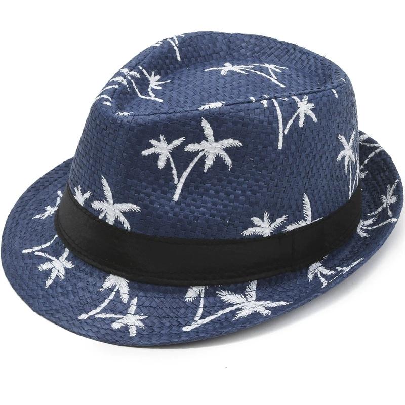 Letní slaměný klobouk na ochranu před sluncem Plážový klobouk proti slunci Pánský univerzální klobouk Jazz styl Britský styl Horký prodejní klobouk proti slunci