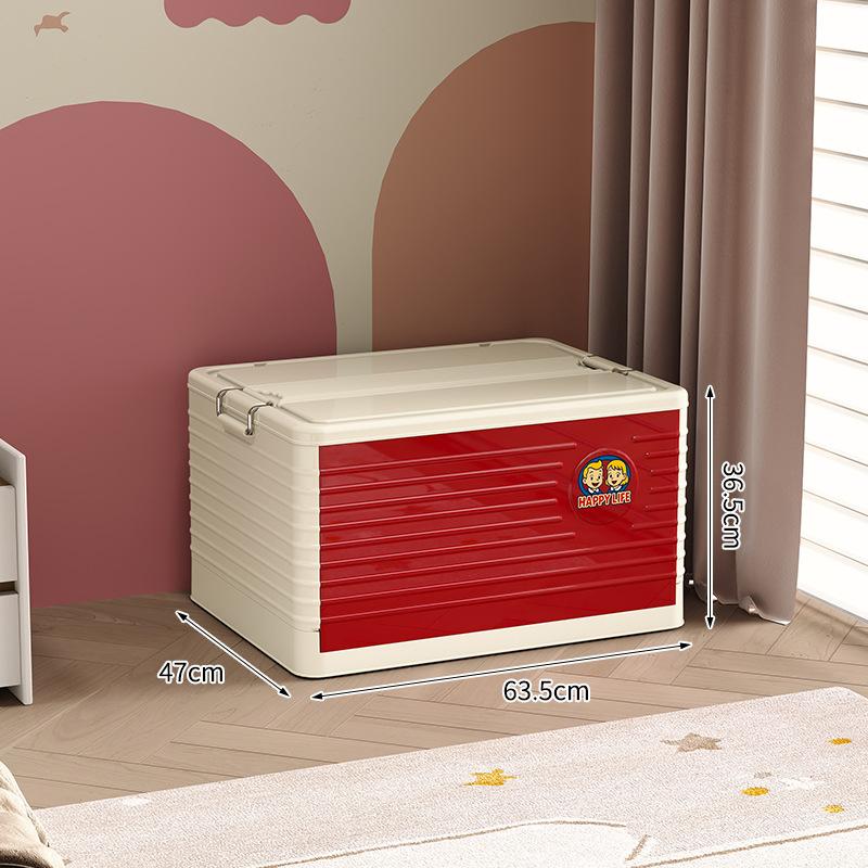 Plastic Storage Box Folding Organization Boxes Living Room Large Capacity Acrylic Case Household Living Organization Furniture