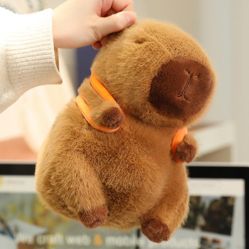 Capybara Plush Backpack Toy Cartoon Stuffed Animal Doll Decoration Gift Kids