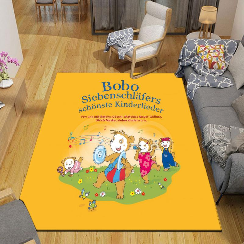 Bobo Home Sofa Decoration for Living Room & Bedroom, Non‑Slip Play Flannel Floor Mat for Game Room