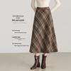 Sllsky Retro Plaid A-Line Tweed Mini Skirt