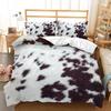 Three-Piece Animal Texture Cowhide Quilt Cover Digital Printing Kit Bedding