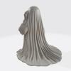Yousheng Halloween Ghost Figurine, Scary Face Ghost Statue, Resin Spooky White Ghost Decoration for Indoor Home, Office, Desk