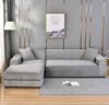 Cover For 2-Seater Corner Sofa, Grey Velvet