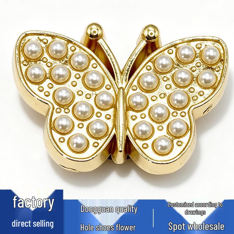 Allsidige Blomster-, Metall-, Perle- og Diamant Skocharms til Crocs