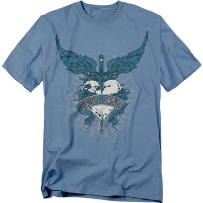 Bon Jovi Unisex Adult Winged Heart T-Shirt