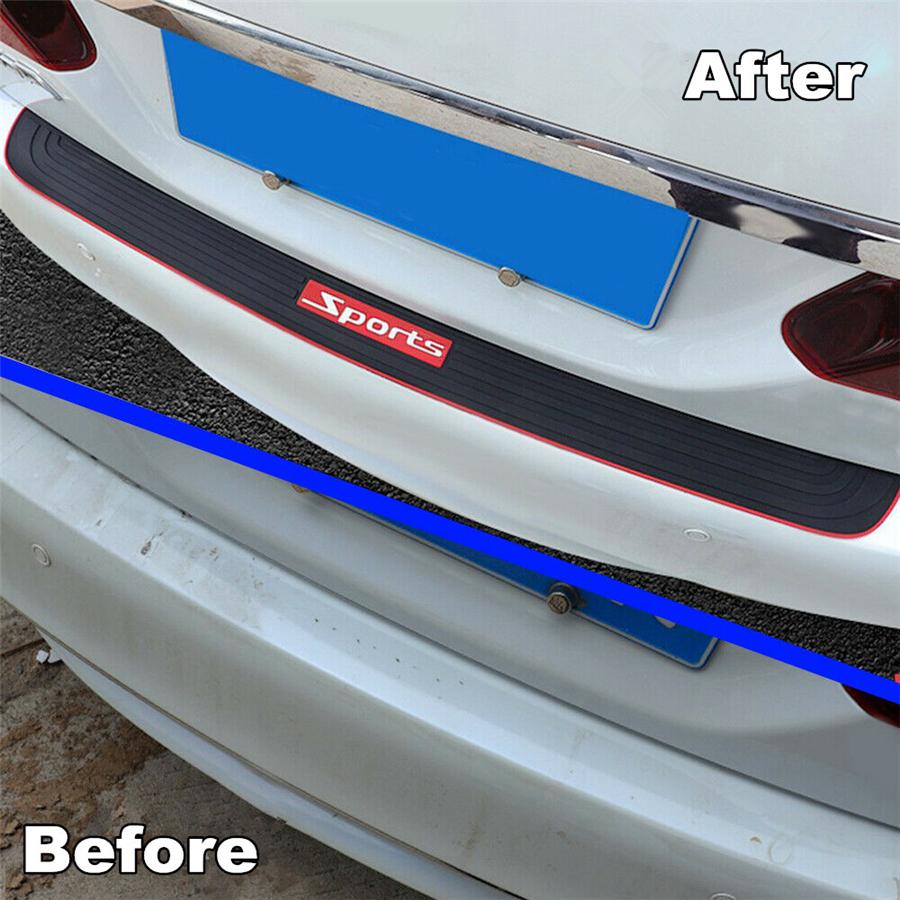 4PCS Universal Rubber Car Door Scuff Sill Cover Panel Step Protector Bumper Corner Protector
