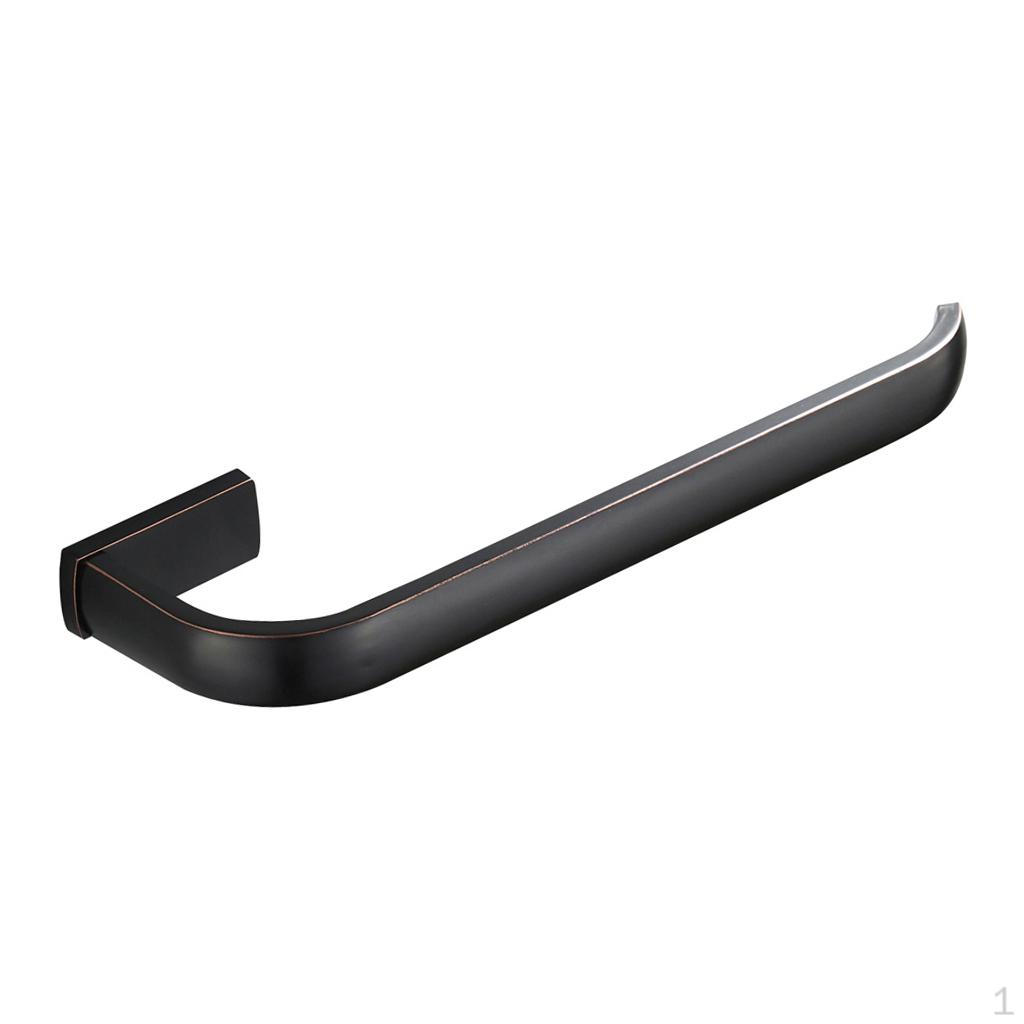 Towel Rack Holder bathroom and kitchen Storage Hanger Chrome, 29.5cm Black