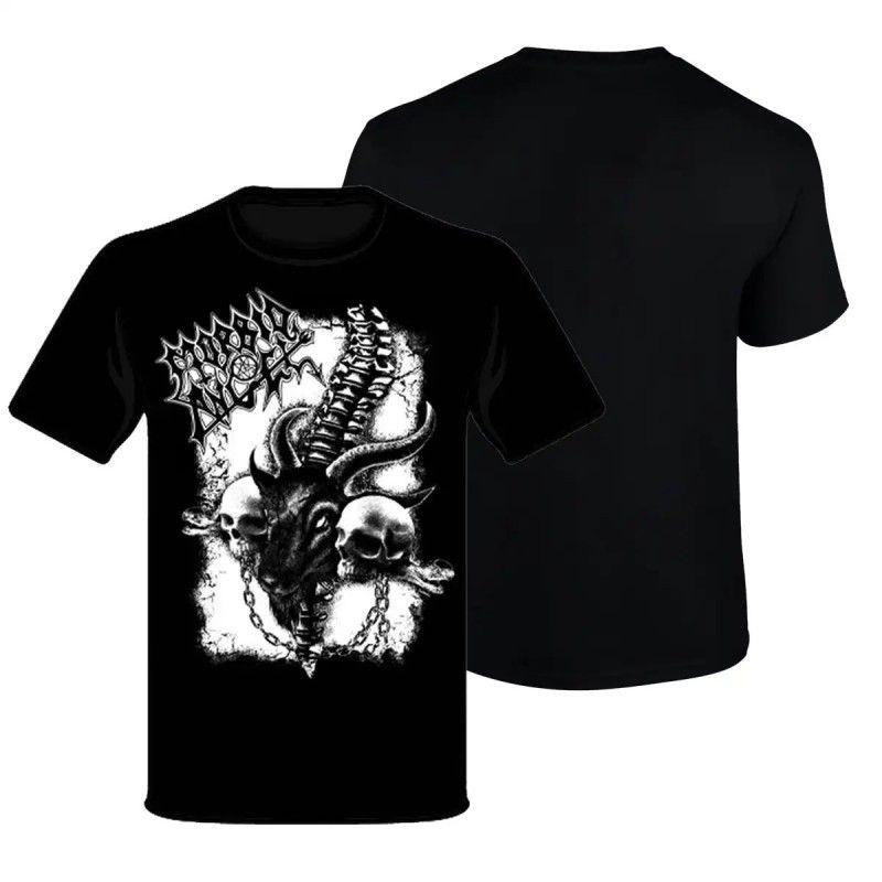 2025 Summer New Men's Printed Crew Neck T-shirt Popular in Europe and America Mayhem Chaos Band Printed Short Sleeves