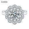 Lindon Classic Copper Alloy Zircon Ring Ladies Jewelry Wedding Promise Party Gift