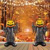 2Pcs Halloween Spooky Pumpkin Man Balloons for Halloween Party Decorations