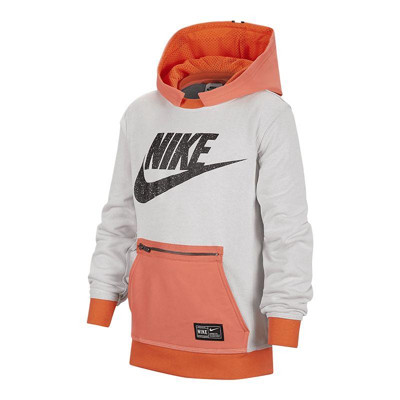 

Nike Худи с принтом букв Детские топы Оранжевый Серый DD7236-902 XL