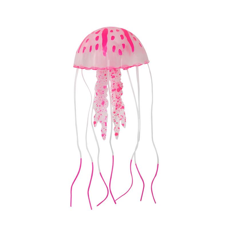 Fluorescent Silicone Jellyfish Decorations for Fish Tanks - Small, Medium, Large Sizes Available