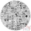125Pcs/Set Black & White Bible Phrase Mini Diary Manual Stickers DIY Scrapbooks Album Decor Decals Stickers