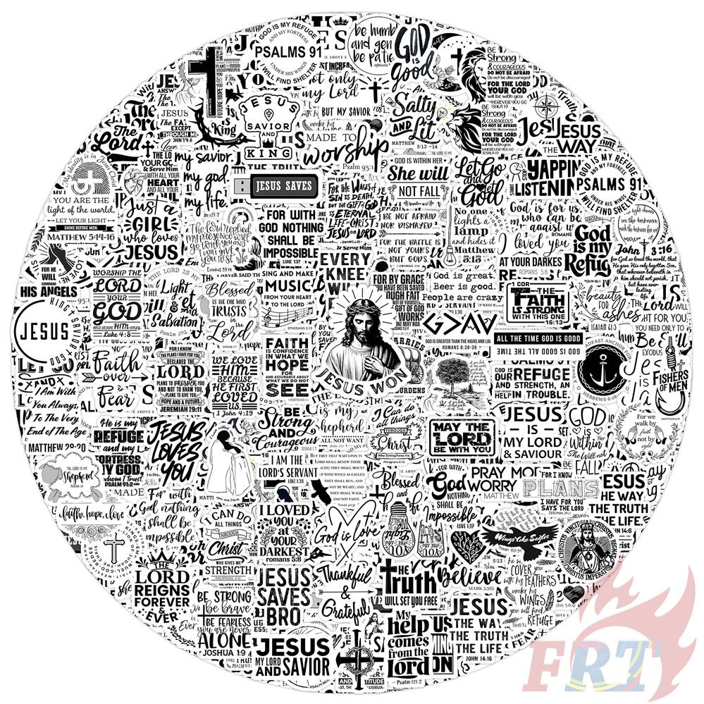 125Pcs/Set Black & White Bible Phrase Mini Diary Manual Stickers DIY Scrapbooks Album Decor Decals Stickers
