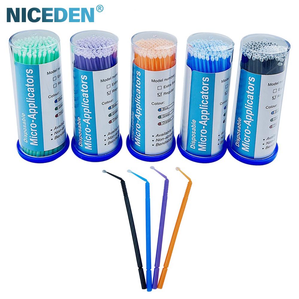 Niceden 100Pcs/Bottle Dentistry Disposable Micro Brushes Applicators Brush Teeth For Dental Application Oral Care Dentist Materials