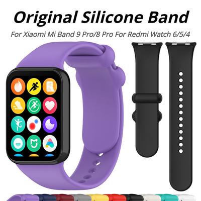 Silikonový řemínek pro chytré hodinky Xiaomi Mi Band 9 Pro/8 Pro Příslušenství Correa Náramek Náhradní Pásek pro Redmi Watch 6/5/4