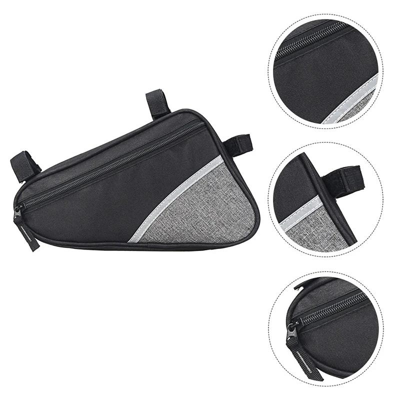 Waterproof Triangle Front Bike Bag Compatible With Mountain And Road Bikes Handlebar Mounted Anti-Splash Cycling Storage