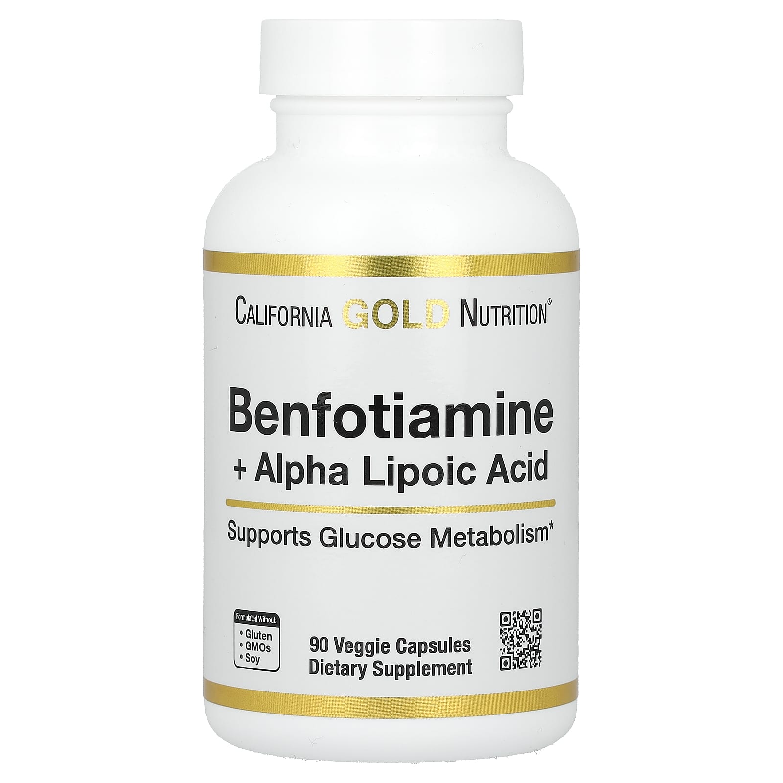 

Benfotiamine + Alpha Lipoic Acid & L-Leucine, 90 Veggie Caps