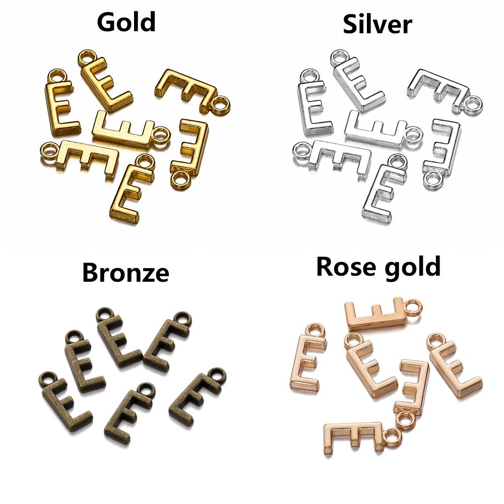 26-30Pcs 7X16 mm Alloy 26 Alphabet A-Z Letters Charms Pendants For DIY Bracelet Necklace Jewelry Making Supplies Accessories