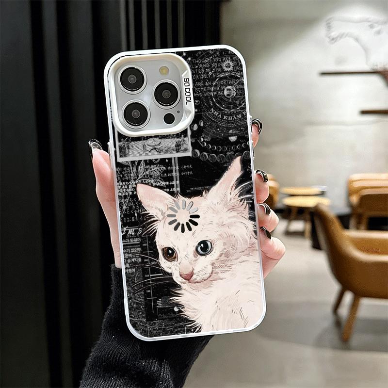 Funny Cats Fashion Style Shockproof Phone Case for iPhone 17 Air 16 16E 15 Pro Max 14 Plus 13 Mini 12 Back Cover Anti Fall Funda