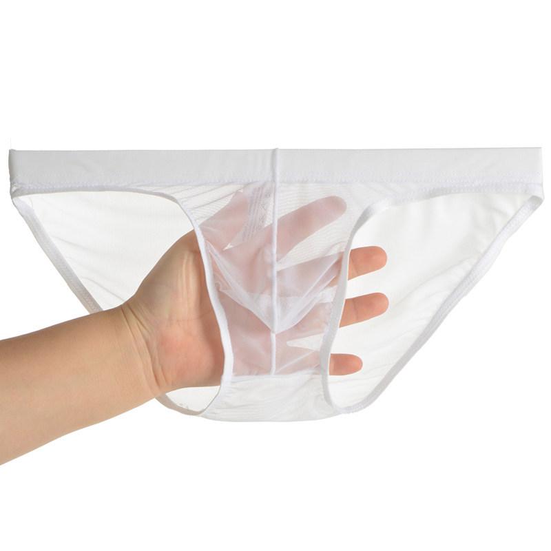 Youye Men's Transparent Mesh Triangle Briefs - Sexy, Breathable, Close-Fitting Underwear for Young Men