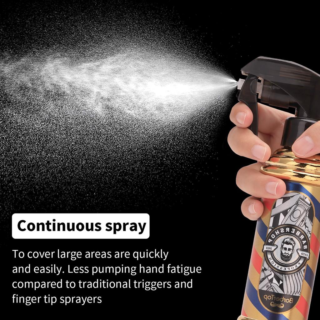 Retro Hairdressing Spray Professional Barbershop Water Sprayer Refillable Fine Mist Spray Bottle for Hair Styling Salon Tools