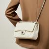 Top Layer Sheepskin Flower Diamd Grid Women's Bag, High-quality Leather Chain Bag, Versatile Single Shoulder Crossbody Bag