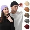 Seamless Double-Fold Knitted Wool Hat for Autumn/Winter Unisex Warm Beanie Hipster Sailor Cap
