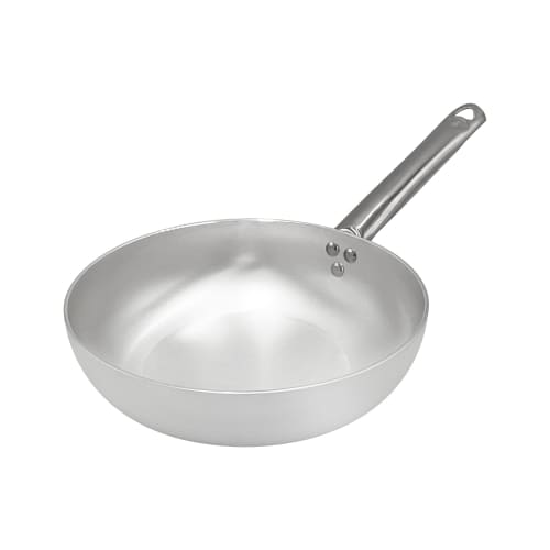(34 cm) - Pentole Agnelli Professional Aluminum 3 mm Frying Pan for Stir Fry with Tubular Handle 34 cm silver