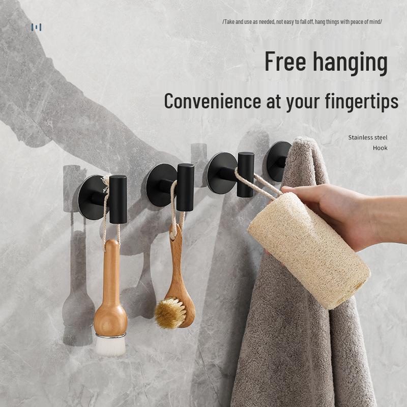 Traceless No-Punch Stainless Steel Over-the-Door Hook for Bedroom, Bathroom, or Wardrobe