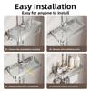 No Drilling Bathroom Storage Rack Wall-Mounted Shelf Hangable Shower Holder Organizer Modern Bathroom Accessories