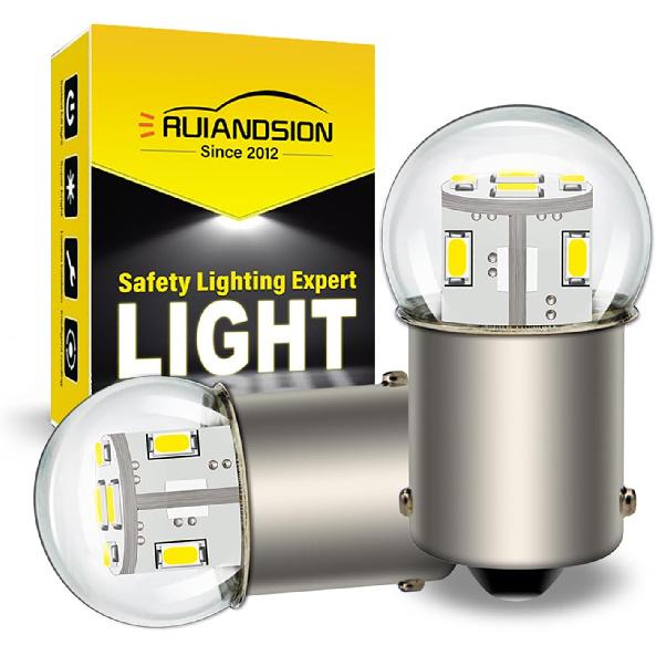 Ruiandsion 2 шт. Светодиодная лампа 1156 6V BA15S P21W 7506 Белый 3014 12 светодиодных чипов SMD Светодиодные лампы для заднего хода, поворотников, габаритных огней 48V белый