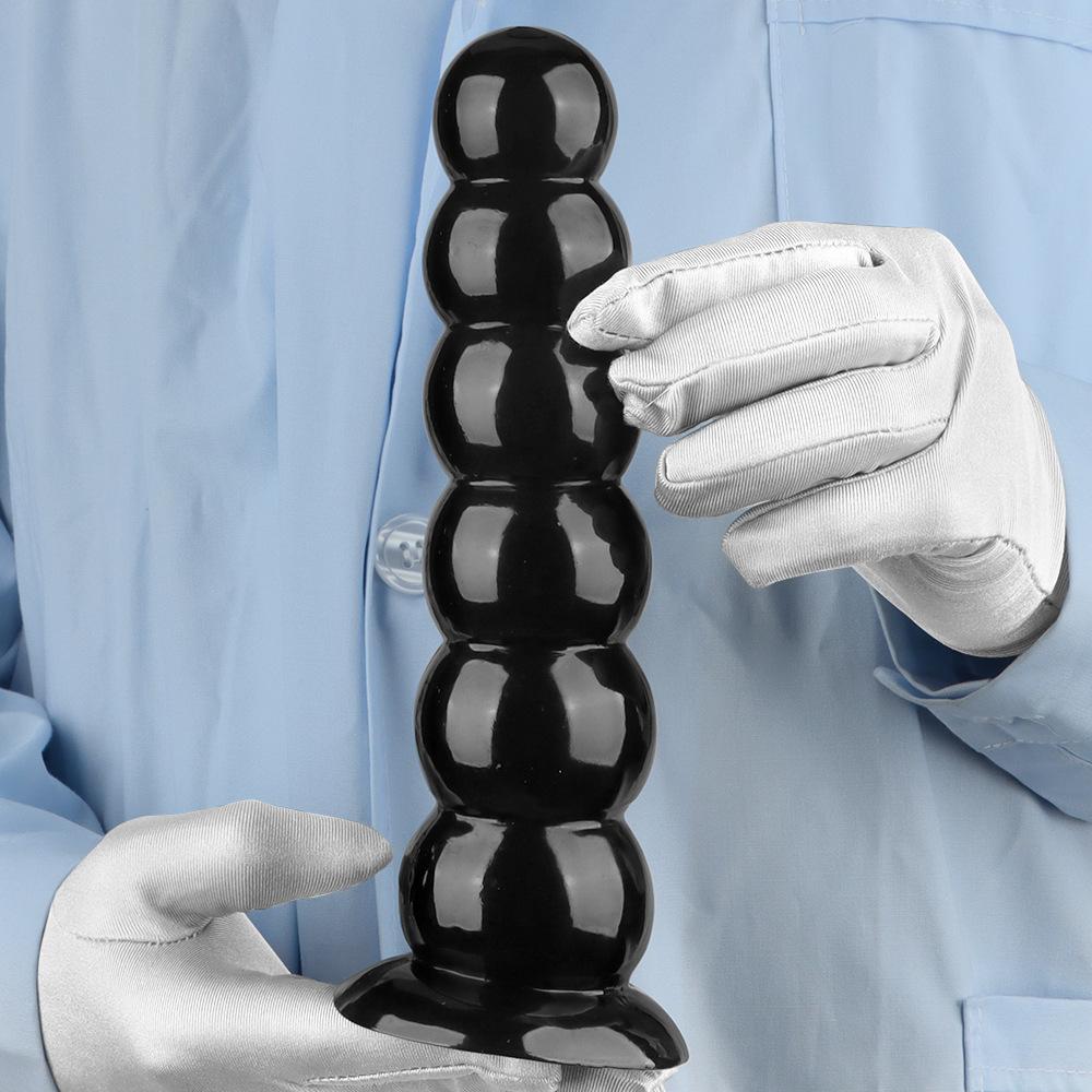 Gode en PVC noir avec ventouse, plug anal, masturbateur, jouet sexuel, sangle sur pénis, grosse bite, fisting