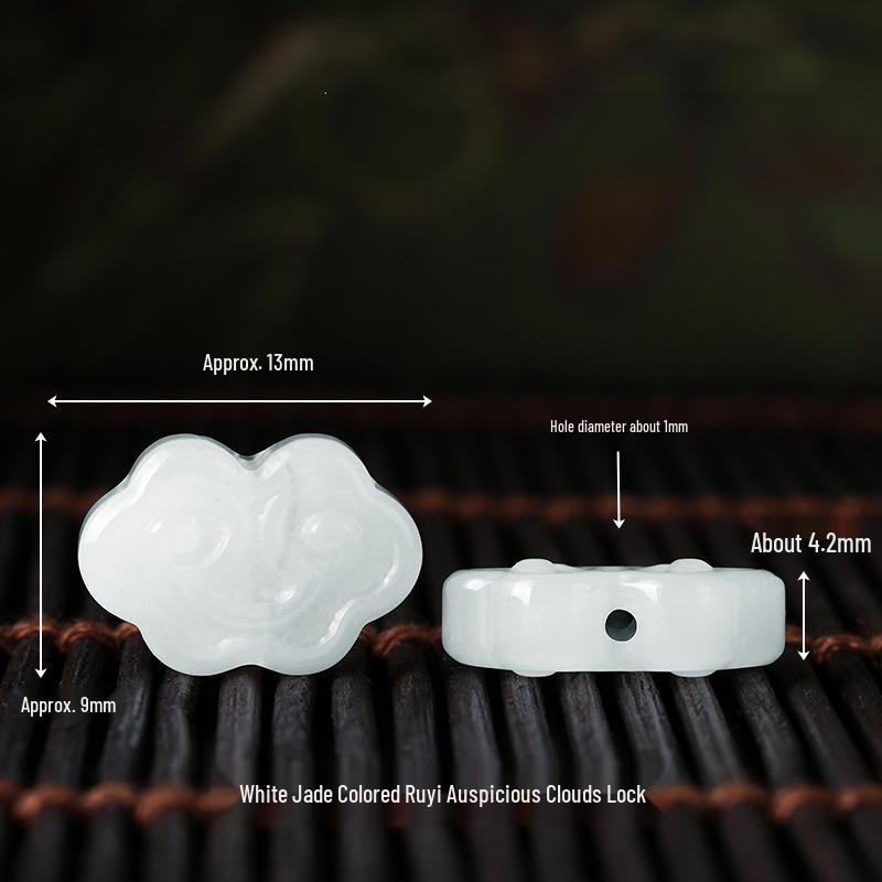 Jade Lotus Pod DIY Jewelry: Peace Lock Pumpkin Beads Pendant