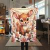 1 Pezzo Coperta in Flanella con Stampa Cartone Animato, Alta Qualità Confortevole per Tutte le Stagioni, Decorazione per la Casa, Calore e Comfort, Perfetta per Regalo di Natale Compleanno