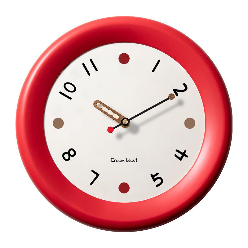 Living Room Creative Decoration Household Clocks Wall Clocks Stylish Atmospheric Wall Clocks Cream Style Wall Clocks