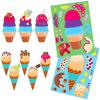 6-12Sheets Ice Cream Style Making Face Sticker Mix DIY Assemble Sticker Handcraft Material Scrapbooking Sticker Rewards Gift ZYF