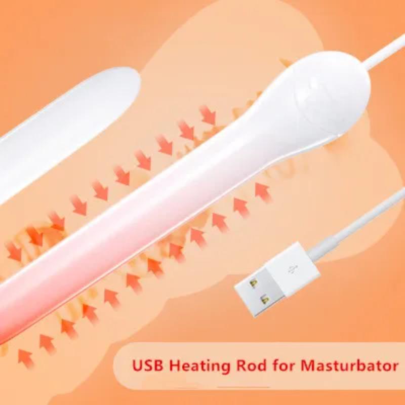 USB Charging Warm Stick Male Masturbator Vagina Cup Sex Doll Heating Stick Vagina Heater Erotic Accessories Sex Toys Erotic Toys