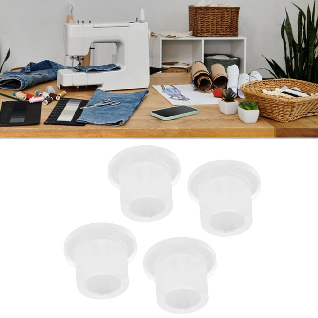 4 Pezzi Piedini Cuscinetto in Plastica per Macchina da Cucire Adatti per Accessori Antiscivolo per Riduzione Vibrazioni del Letto