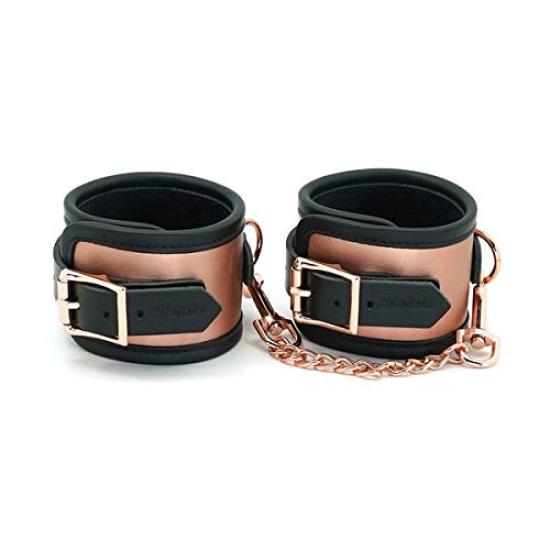 Liebe Seele Ankle Cuffs Cosplay SM Goods Rose Gold Leather Soft Bondage