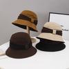 Autumn and winter new versatile face-enhancing small chic fisherman hat, elegant and elegant large head bowl hat