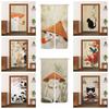 Japanese Style Noren Door Curtains Cute Cat Cherry Blossom Bird Patterns Polyester Doorway Kitchen Entrance Half Curtain For Cooking Area Made Of