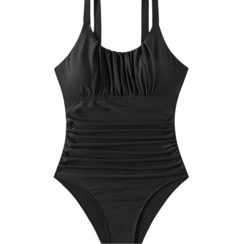 Swimsuit New Tankini Gather Slim Pleated One-piece Women's Swimsuit