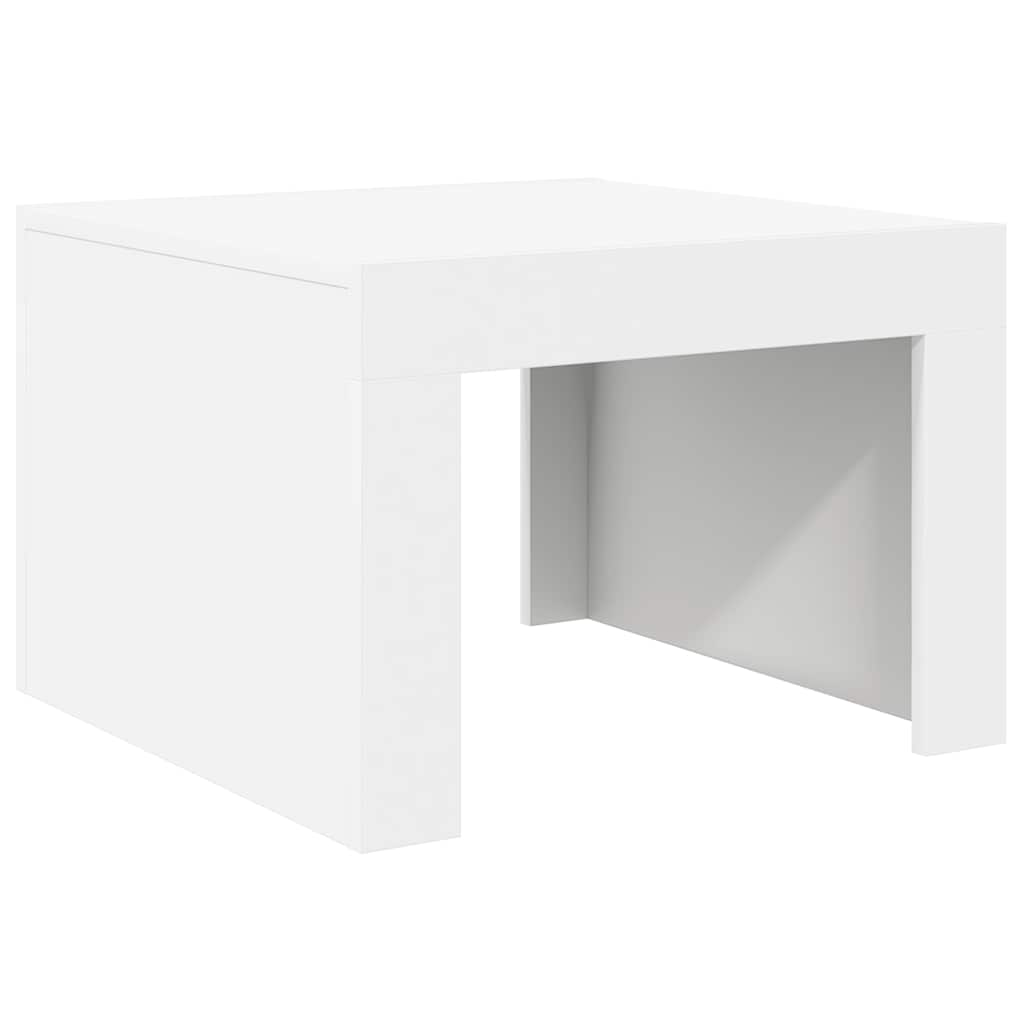 Weißer Couchtisch 50 x 50 x 35 cm Spanplatte