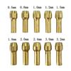 10Pcs/set Brass Chucks 0.5mm-3.2mm Mini Drill Chucks Adapter Chucks For Chuck Adapter Micro Collet Brass For Power Rotary Tool