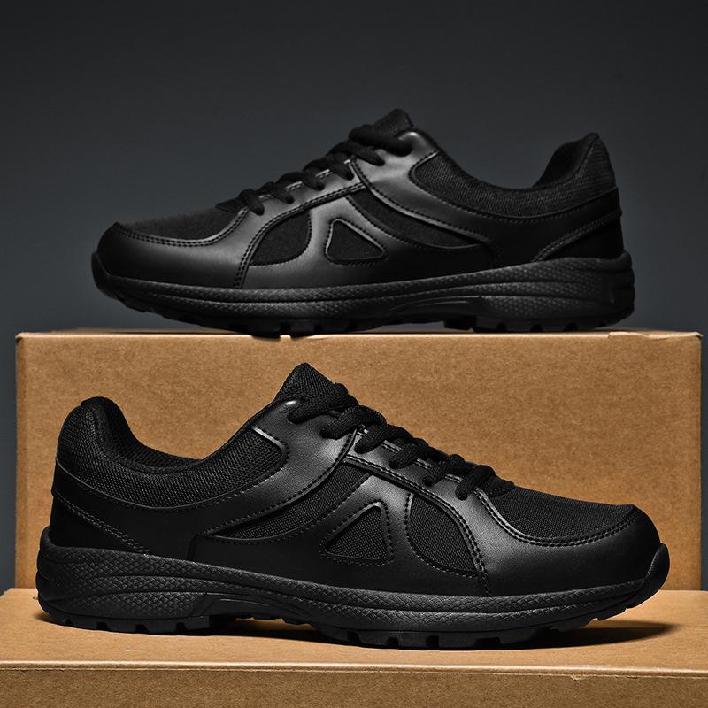 

Новые весенние и осенние тренировочные кроссовки мужские черные тренировочные кроссовки для пожарных, резиновые кроссовки для страхования труда, обувь для освобождения, спортивная обувь для бега 46