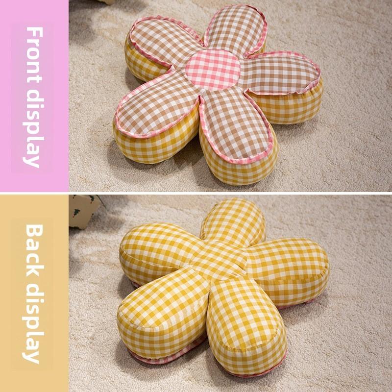 Thickening Flower Pattern Office Seat Cushion Supportive Floor Mat Living Room