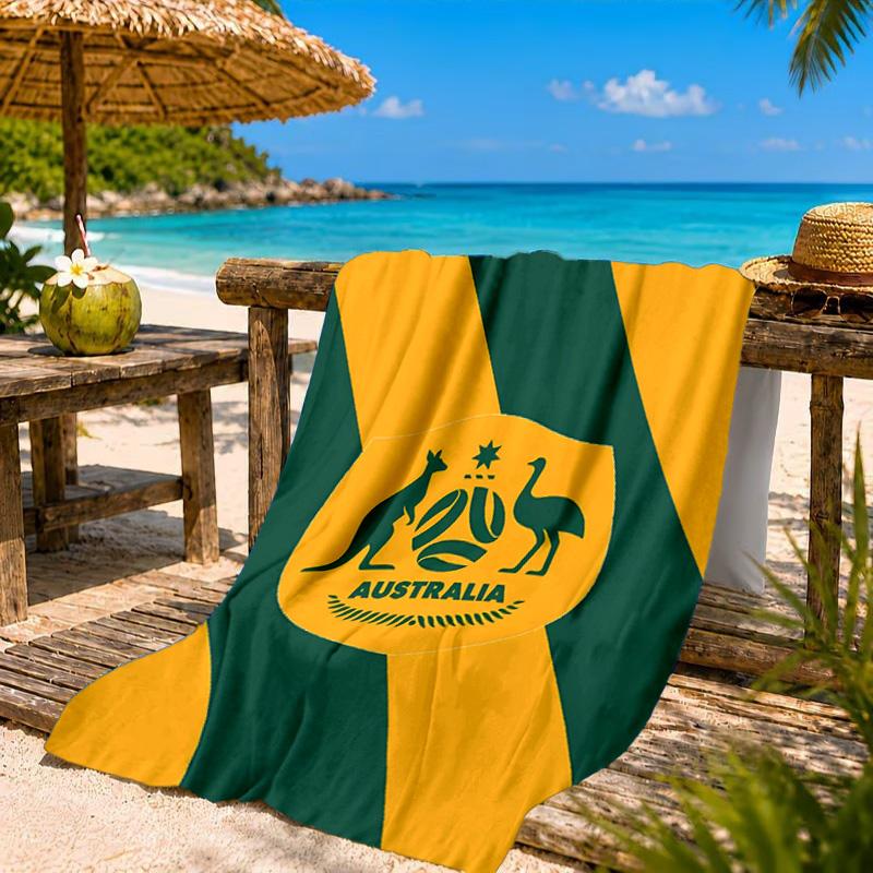 Australia Herb godło Ręcznik plażowy, Szybkoschnący, Łatwy w pielęgnacji, Odpowiedni zarówno do fitnessu, jak i na wakacje na plaży, Niezbędny sportowy